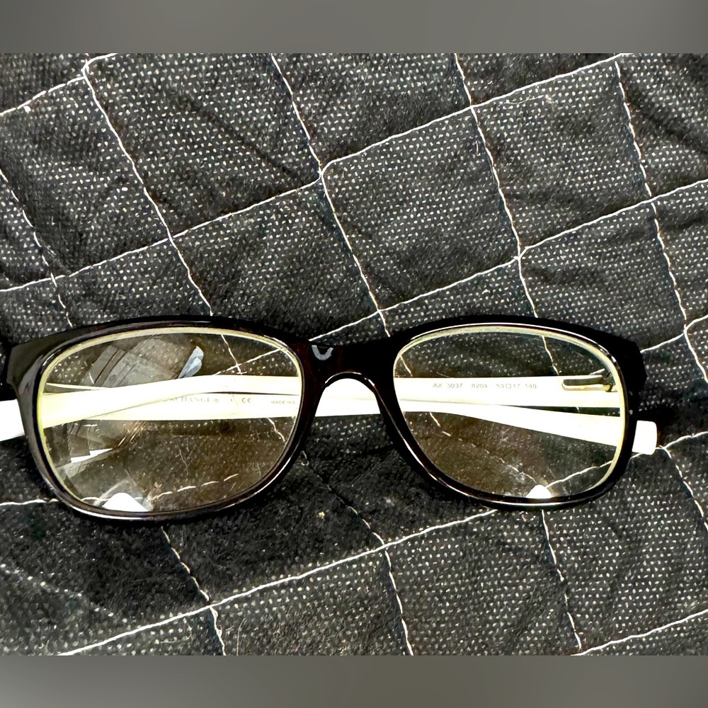 Armani Exchange Glasses Black and White Frames